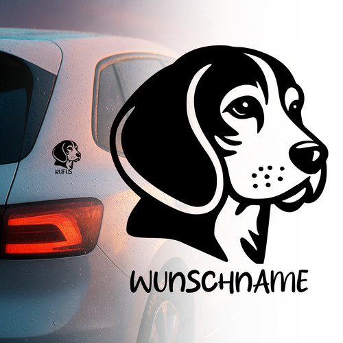Auto aufkleber beagle - auto, |