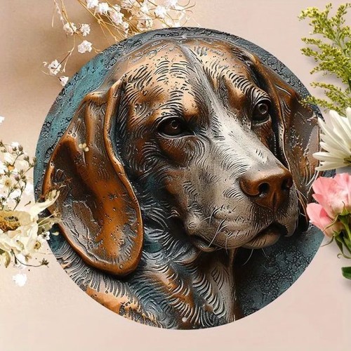 Blechschild rund beagle - rund,