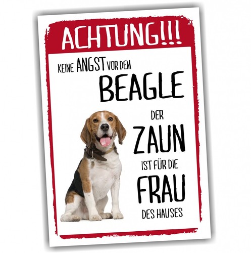 Beagle schild achtung zaun - schild,
