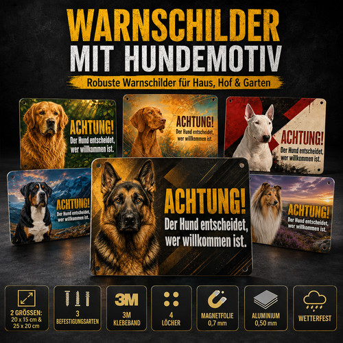 Achtung hund warnschild - achtung,
