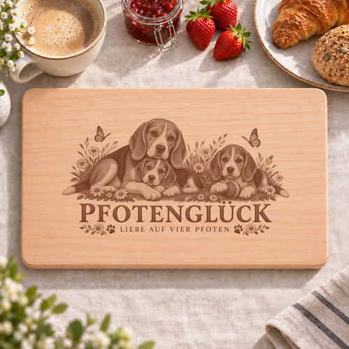 Beagle frühstücksbrettchen - beagle,