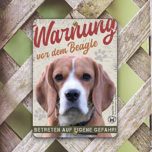 Beagle schild 15x21cm - schild,