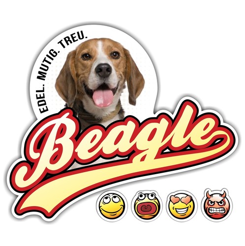 Auto aufkleber beagle old - auto,