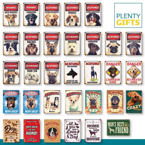 Plenty gifts blechschild - plenty, hund