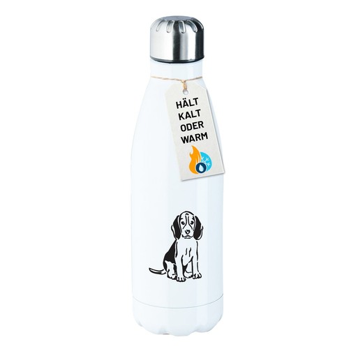 Trinkflasche beagle silhouette - trinkflasche,